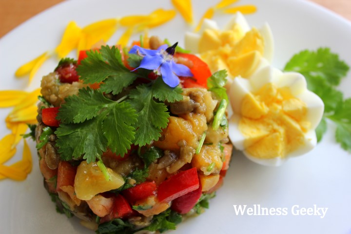 Healthy and Tasty Cilantro Eggplant Salad