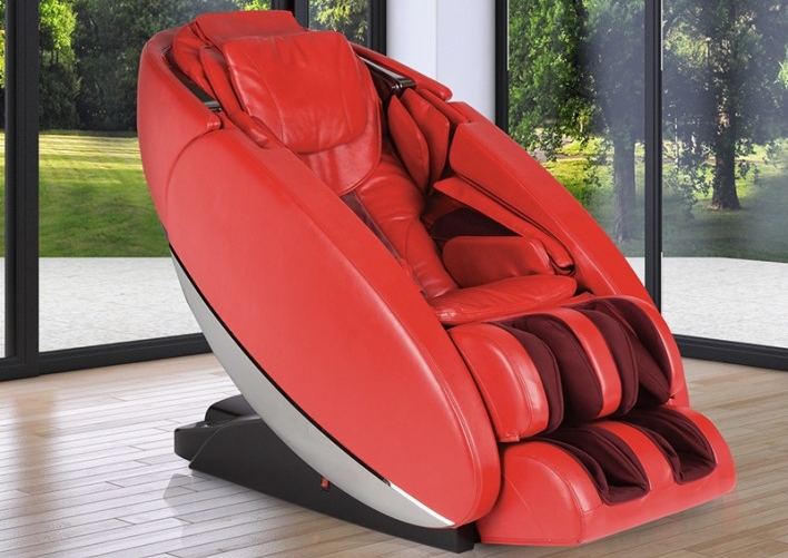 human touch massage chair - red