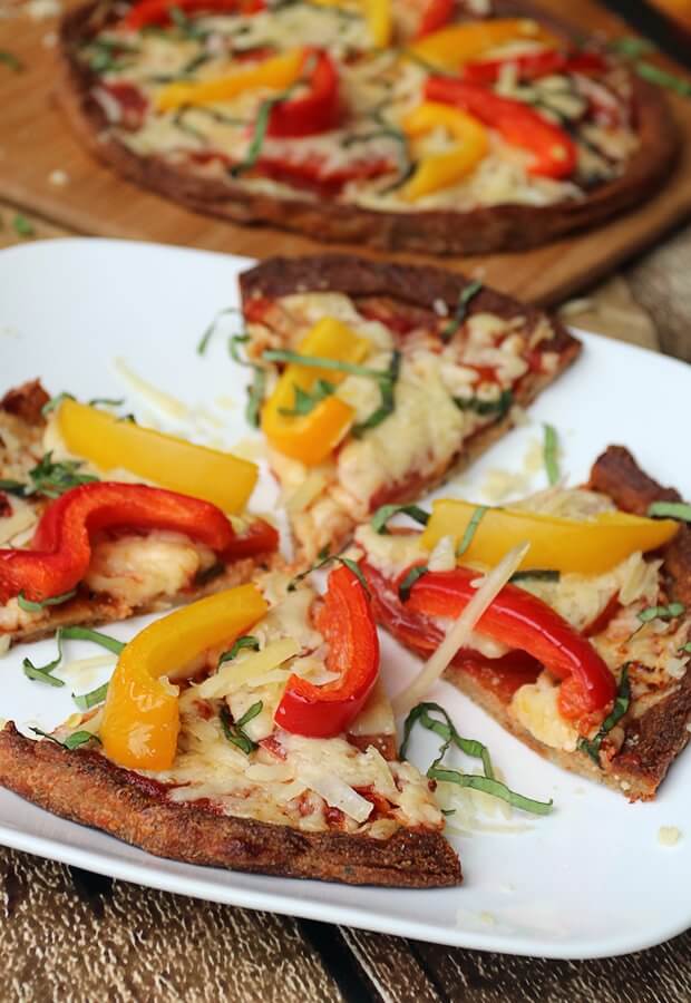 Bell Pepper and Basil Pizza