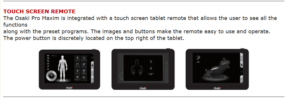 touch screen remote
